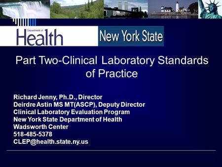 Part Two-Clinical Laboratory Standards of Practice