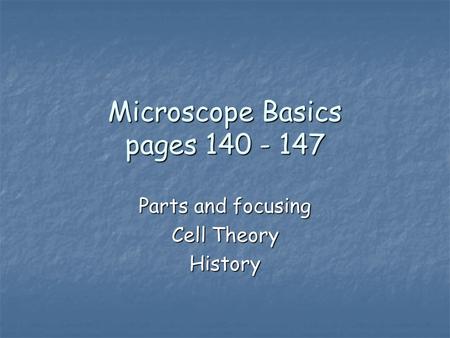 Microscope Basics pages