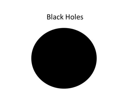 Black Holes. Dark stars a star that has an escape velocity greater than the speed of light.