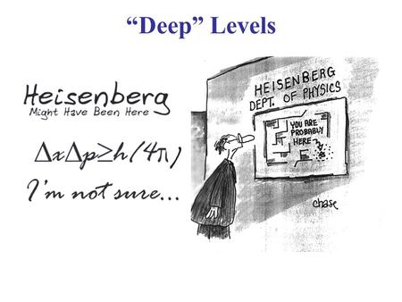 “Deep” Levels. “Deep Levels”  “Deep Centers”  “Deep Traps” An old research area for me. My treatment is similar to, but different then YC, Ch. 4. BW.