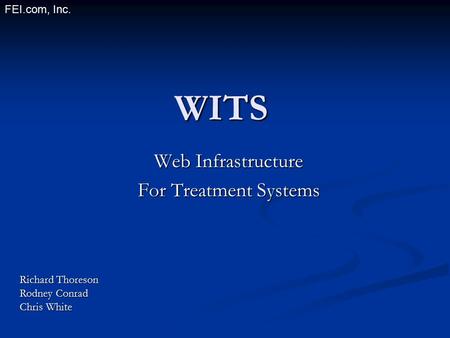 Web Infrastructure For Treatment Systems