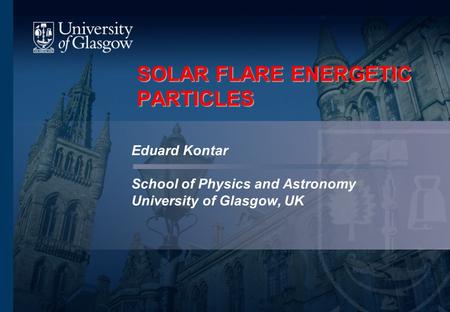 Solar flares and accelerated particles