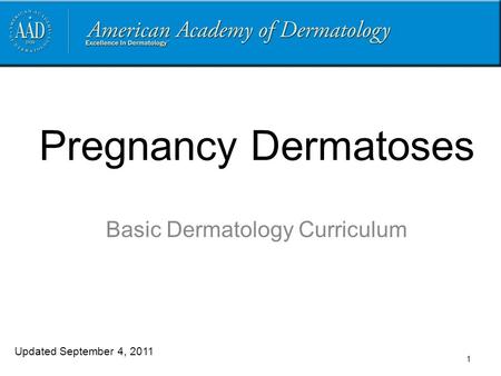Basic Dermatology Curriculum