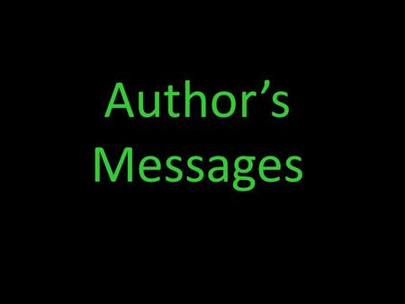Author’s Messages.