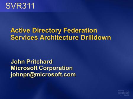 Active Directory Federation Services Architecture Drilldown