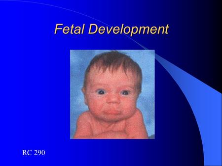 Fetal Development RC 290.