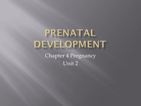 Chapter 4 Pregnancy Unit 2