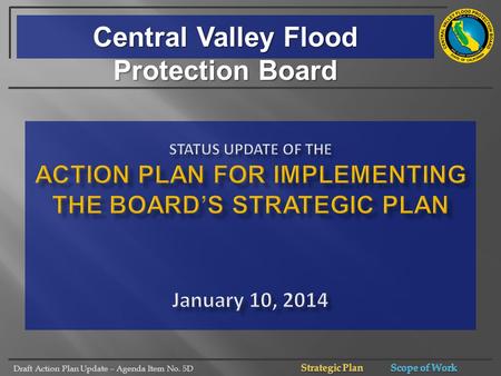 Draft Action Plan Update – Agenda Item No. 5D Central Valley Flood Protection Board.