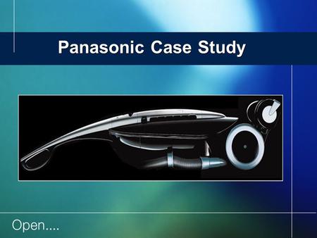 Panasonic Case Study. Background and Aims A four week advertising campaign to promote the Panasonic ‘icon’ vacuum cleaner launched on Sky One and Sky.