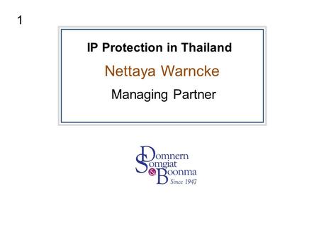 IP Protection in Thailand