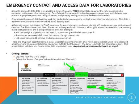 EMERGENCY CONTACT AND ACCESS DATA FOR LABORATORIES Accurate and up-to-date data is invaluable in terms of securing YOUR interests by ensuring the right.