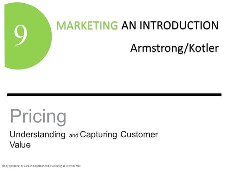 Pricing Understanding and Capturing Customer Value