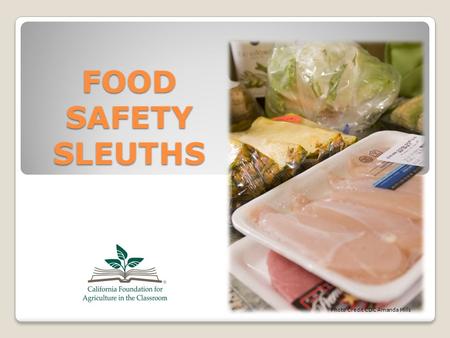 FOOD SAFETY SLEUTHS Photo Credit CDC Amanda Mills.