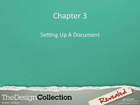 Chapter 3 Setting Up A Document.