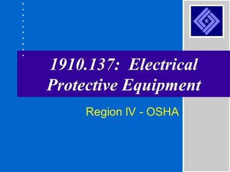 : Electrical Protective Equipment