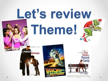 Let’s review Theme!. What is a Theme? Theme: Life lesson, meaning, moral, or message about life or human nature that is communicated by a literary work.