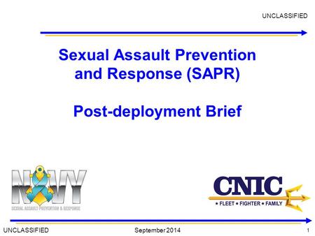 Sexual Assault Prevention and Response (SAPR) Post-deployment Brief