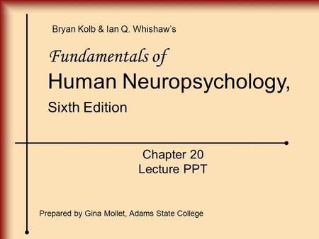 Human Neuropsychology,