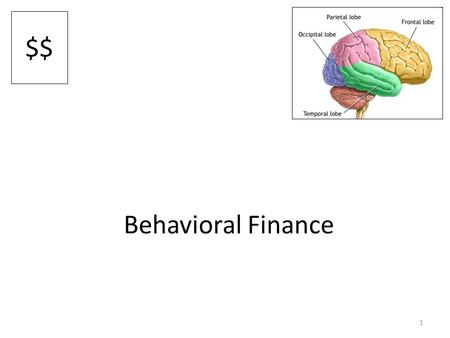 1 Behavioral Finance $$. 2 Why do financial advisors exist? Know active stock picking rarely produces winners – Efficient markets tells us information.