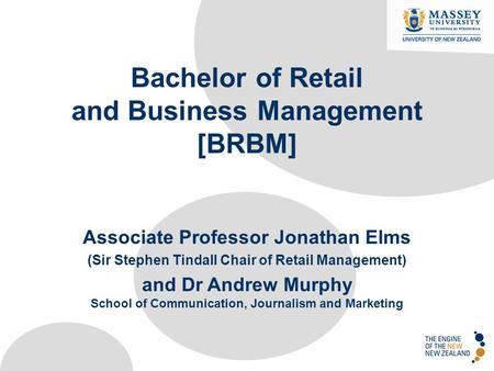 Bachelor of Retail and Business Management [BRBM]