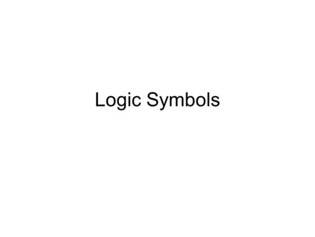 Logic Symbols.