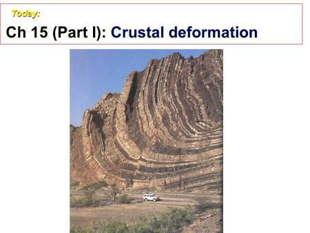 Ch 15 (Part I): Crustal deformation