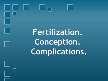 Fertilization. Conception. Complications.. 4 Phases of the Menstrual Cycle.