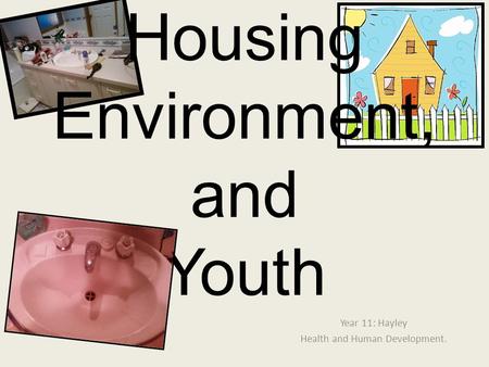 Year 11: Hayley Health and Human Development. Housing Environment, and Youth.