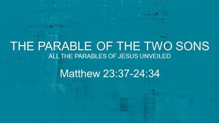 the parable of the two sons