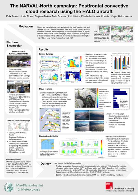 The NARVAL-North campaign: Postfrontal convective cloud research using the HALO aircraft Felix Ament, Nicole Albern, Stephan Bakan, Felix Erdmann, Lutz.
