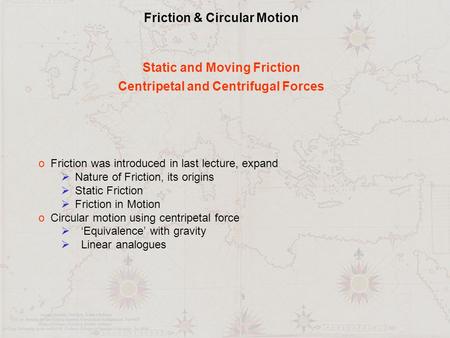 Friction & Circular Motion