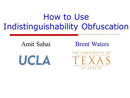 How to Use Indistinguishability Obfuscation