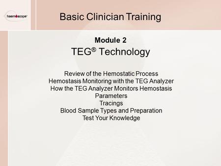 Basic Clinician Training