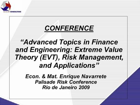 Econ. & Mat. Enrique Navarrete Palisade Risk Conference