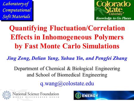 Quantifying Fluctuation/Correlation Effects in Inhomogeneous Polymers by Fast Monte Carlo Simulations Department of Chemical & Biological Engineering and.