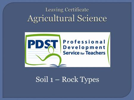 Soil 1 – Rock Types.  There are about 6.8 million hectares in Ireland.  25% of this area is covered with cities, roads and buildings etc. so the remaining.