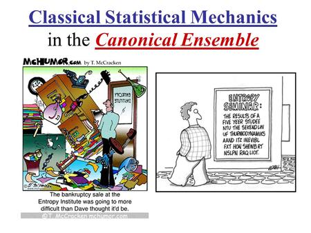 Classical Statistical Mechanics in the Canonical Ensemble.