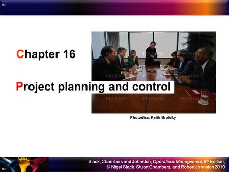 Project planning and control