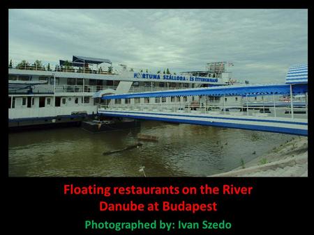 Floating restaurants on the River Danube at Budapest Photographed by: Ivan Szedo.
