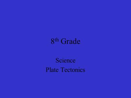 Science Plate Tectonics