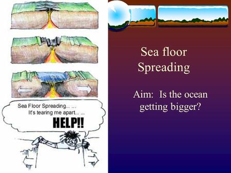 Sea floor Spreading Aim: Is the ocean getting bigger?
