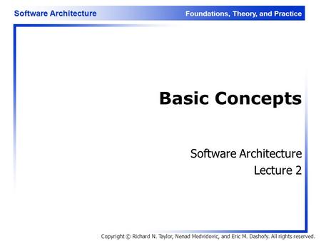 Software Architecture Lecture 2