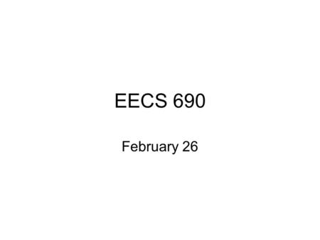EECS 690 February 26. Professions Just to clear up some word confusion: In common usage, a professional is generally anyone who gets paid to do something.