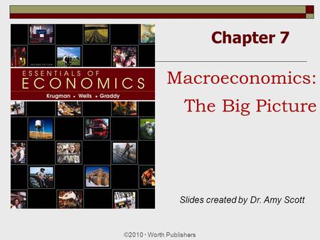 Chapter 7 ©2010  Worth Publishers Macroeconomics: The Big Picture Slides created by Dr. Amy Scott.