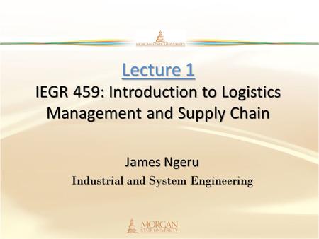 James Ngeru Industrial and System Engineering