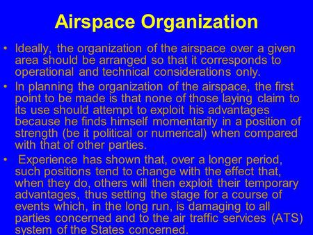 Airspace Organization