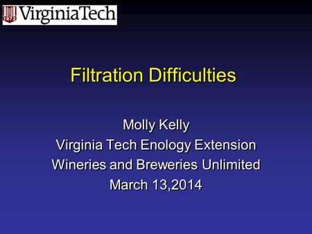 Filtration Difficulties