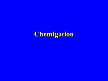 Chemigation. Chemigation Chemigation is the process of applying pesticides and fertilizer through irrigation waterChemigation is the process of applying.