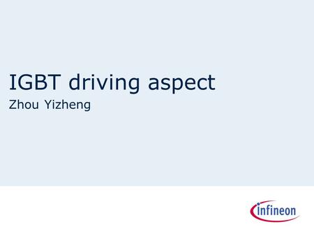 IGBT driving aspect Zhou Yizheng.