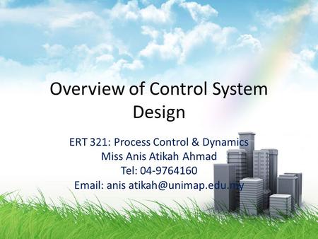 Overview of Control System Design